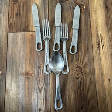 Vintage U.S. Army WWII Mess Kit Utensil Lot Of (6) picture