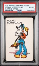 Disney 1935 Whitman MICKEY MOUSE - HORACE HORSECOLLAR Old Maid PSA Graded Card picture