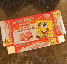 Vintage 2005 SPONGEBOB SQUAREPANTS Krabby Patties Valentine Card Candy BOX Empty picture