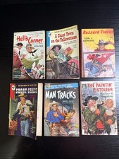 Vintage 1950s Western Paperback Book Lot 6 Bantam Dell Lion Cowboy Pulp Novels picture