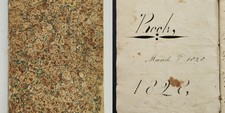 1828 antique MATH CYPHER PENMANSHIP fraktur Wm FLANDERS calligraphy CIPHER picture