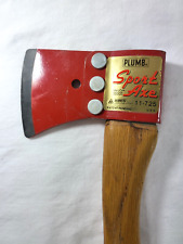 Vintage Plumb Ames Sport Axe Hatchet + Leather Sheath - New Old Stock picture