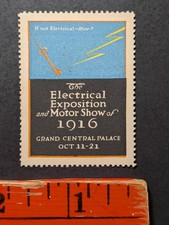 Vintage 1916 Electrical Exposition Poster Stamp picture