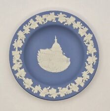 Wedgwood Blue Jasperware US Capitol Mini Plate Trinket Pin Dish 4.5