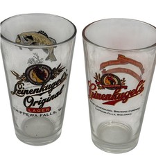 Leinenkugel's Pint Beer Glasses Set of 2 Largemouth Bass Wildlife Northwoods picture