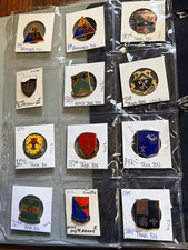 WWII US Insignia Pins Lot, Assorted 90+ screw & pin back 1935-1969 (D.I) picture