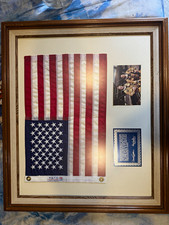 Framed American Flag Display Signed, Blackbird Pilot and Co-Pilot, circa 1989 picture