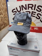 Vintage J.C. Penney Co. PAYDAY Conductor's Hat Cap Striped Union Made Sanforized picture