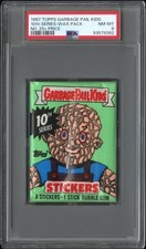 Garbage Pail Kids 1987 Topps 10th Series Wax Pack NO 25c price PSA 8 picture