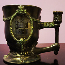 Disney | Haunted Mansion | Black & Green Gothic Skull Handle Sculpted Mug picture