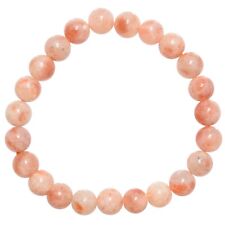 Premium CHARGED Natural Sunstone Crystal 8mm Bead Stretchy Bracelet + Selenite picture