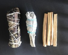 California White Sage,Palo Santo 4 sticks ,Yerba Santa Smudge 3 Pack Bundl picture