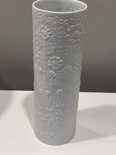 ROSENTHAL Martin Freyer Studio Line white bisque porcelain vase 1960 signed picture