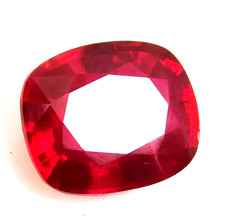 10 CT Natural Cushion Cut Burmese Pigeon Blood Red Ruby Certified Loose Gemstone picture