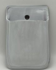 Studio Pottery Primitive Rustic Red Clay Wall Pocket Wildflower White Glazed picture