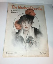 Modern Priscilla Magazine December 1914 Christmas Issue Neysa McMein Cover picture
