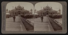 Saltair Beach Utah Great Pavilion 1904 Salt Lake City Railroad Bridge picture