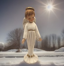 NEW Vintage NAPCO Angel 60s C5408 Japan Halo Gold Stars Figurine 6.5” Ceramic picture