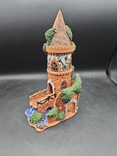 Vintage Lithuanian Clay Pottery Lighthouse Stream Tea Light Village Cottage 10