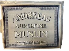 Vintage Amoskeag Superfine Muslin Label Tag Amoskeag Manufacturing Co. picture