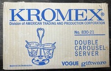 Vintage Kromex Double Carousel Server No. 830-21 Vogue Giftware New picture