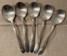 Wm Rogers International Silver Lot of 6 Devonshire Silver Plate Gumbo Spoons ‘38 picture