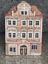 Vintage Gault France Style Ceramic Dutch Canal House Miniature Building 4” picture