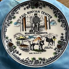 Paul Bunyan Center, Brainerd, MN Colorful Souvenir Plate picture