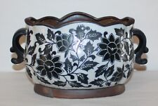 Vintage Chinese Made Ceramic Porcelain Jardiniere Enameled Planter picture