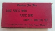 Vintage Roulette For Fun Made in Japan Game Drueke  Wheel Ball Chips Money picture