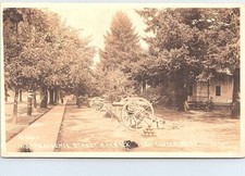 RPPC Vancouver WA Military Post Cannons on Residence Street early 1900s picture