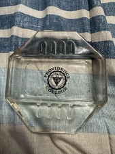 Vintage Providence College Friars Glass Ashtray 5.5” College Seal RI picture