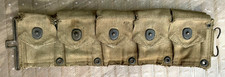 Vintage U.S. Army WW2 Era Rifle Ammo Belt Pouch picture