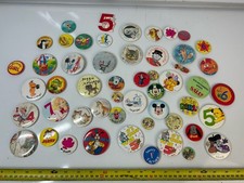 Large Job Lot of Vintage Pin Badges Cartoon Characters Advertising Novelty 60+ picture