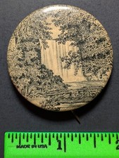 Vintage 1906 Minnehaha Falls Minnesota Pinback Pin picture