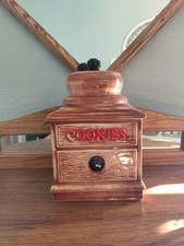 Vintage McCoy Pottery Coffee Mill Grinder Cookie Jar 1960s Excellent Condition picture