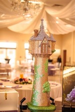 40” Bejewled Rapunzel’s Tower. Disney Castle . Glass Rhinestones. Hand placed picture