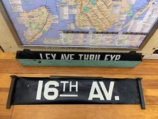 NYC BUS ROLL SIGN NY LARGE 16TH AVENUE BROOKLYN BATH BEACH BENSONHURST QUEENS NY picture