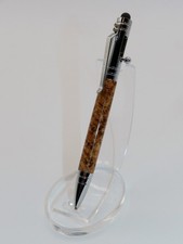Bolt action ballpoint pen. Handmade with Black Ash Burl Makes a great gift. #56 picture