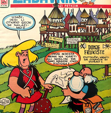 1972 Politikin Zabavnik Yugoslavian Magazine COVER ONLY Vintage Adventure E6 picture