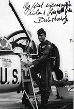 Bob Hardy signed 4x6 photo Vietnam War F-100 Super Sabre Pilot RARE COA LOOK picture