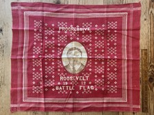 1912 Teddy Roosevelt Presidential Campaign Progressive Battle Flag Bandanna picture