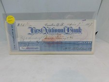 Vintage Bank Checks, The First National Bank, 1887, Casselton, Dakota Territory. picture