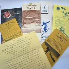 Lot of Vintage Vail Colorado Ski Resort Pamphlets Christy Sports Ephemera picture