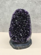 Uruguay Amethyst Geode Dark Purple Crystal Cluster Agate Slab Mine Direct 5LB + picture