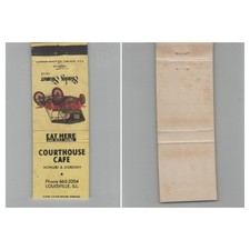 Matchbook Cover Courthouse Cafe Restaurant Louisville IL picture