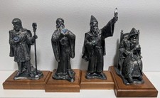Vintage Rare Wizard Statues Michael Ricker Solid Pewter - Lot of 4 Limited Nice picture