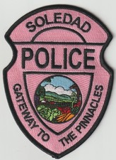 Soledad, California Police Pink Patch - Breast Cancer Awareness picture