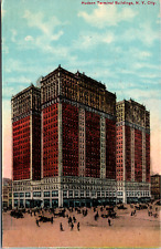 Vintage C. 1911 Street Scene Hudson Terminal Building New York City NY Postcard picture