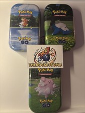 Pokemon GO TCG x3 Tins Magikarp, Blissey & Snorlax Mini Tin Sealed 2022 *SEALED* picture